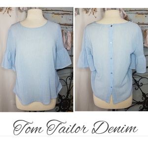 Tom Tailor denim crop shirt